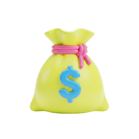 AI Money Bag  3D Icon