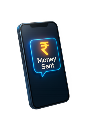 AI Money Sent  3D Illustration