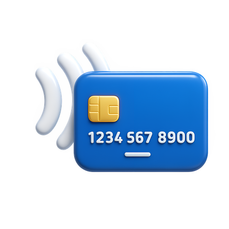 AI NFC Contactless Credit Card  3D Icon