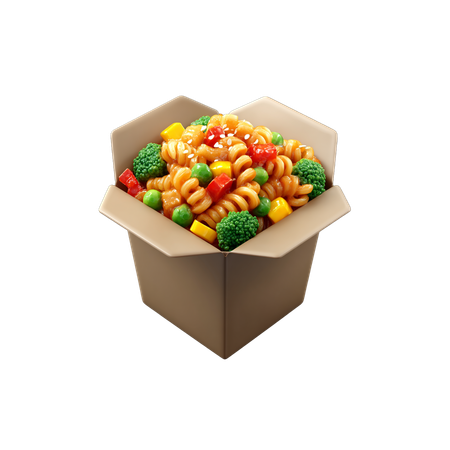 AI Noodles Takeout Box  3D Icon