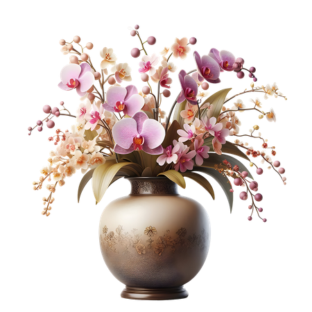 AI Orchid vase  3D Icon