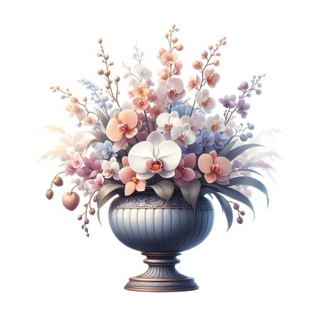 AI Orchid vase  3D Icon