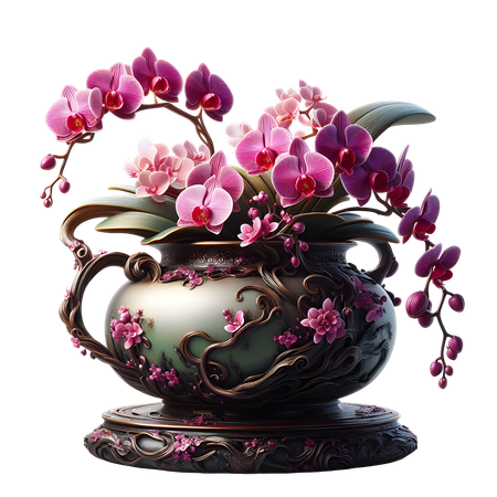 AI Orchid vase  3D Icon
