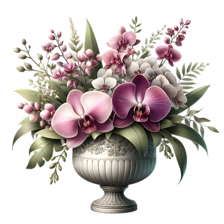AI Orchid vase  3D Icon