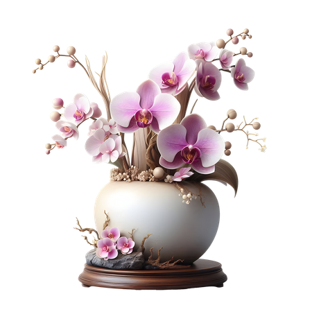 AI Orchid vase  3D Icon
