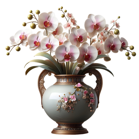 AI Orchid vase  3D Icon