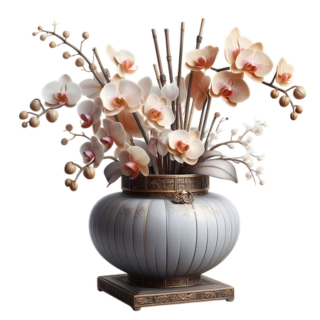 AI Orchid vase  3D Icon