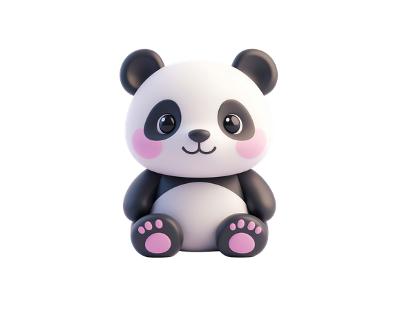 AI Panda  3D Icon