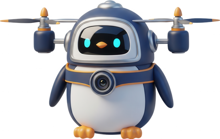 AI Penguin Drone  3D Icon