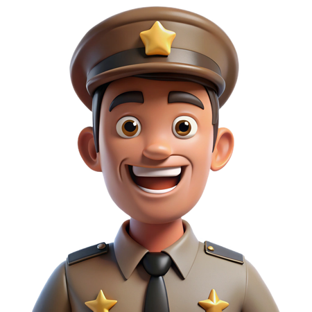 AI Personagem xerife com distintivo de estrela  Imagem