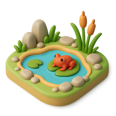 AI Petit étang  Image IA