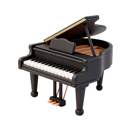 AI Piano 3D Icon