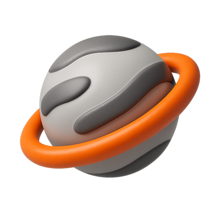 AI Planète avec des anneaux 3D Illustration