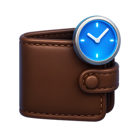 AI Portefeuille avec horloge intégrée  Image IA