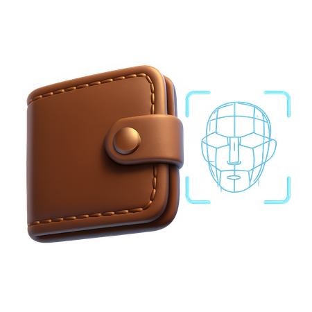 AI Portefeuille avec reconnaissance faciale  Image IA