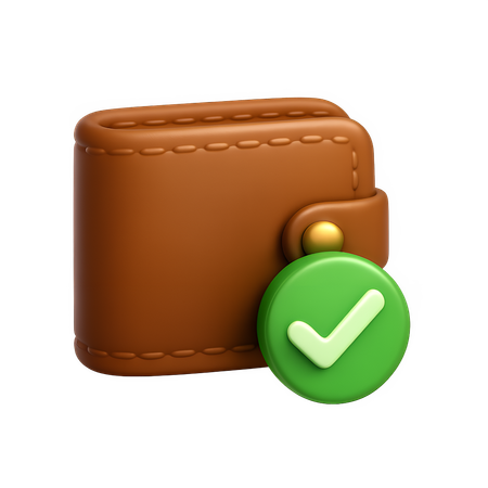 AI Portefeuille avec superposition de coche  Image IA