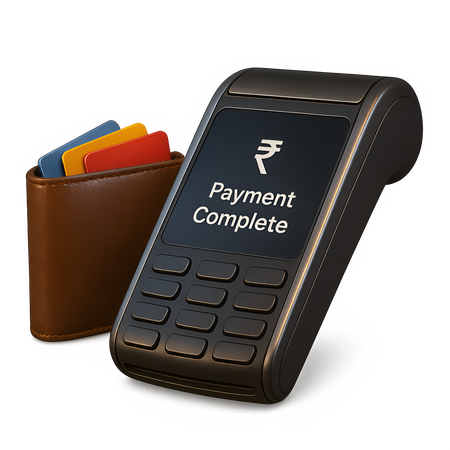 AI POS ao lado da carteira e dos cartões  Imagem