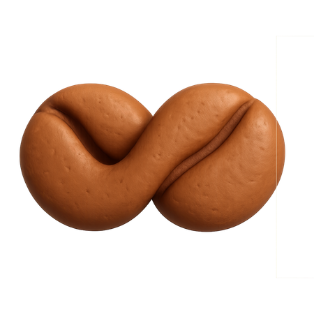 AI Pretzel knot bread snack  3D Icon
