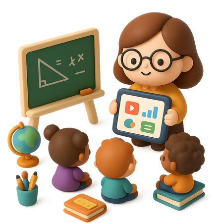AI Profesor con tableta  Imagen
