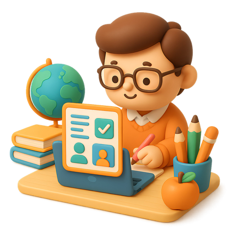 AI Profesor revisando trabajo  Imagen