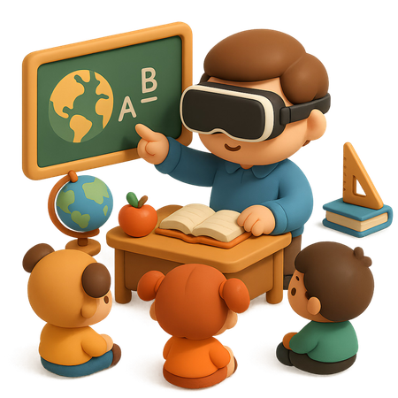 AI Profesor usando VR  Imagen