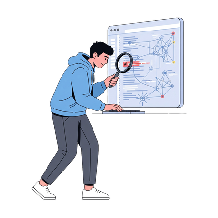 AI Programador depurando un modelo de IA  Imagen
