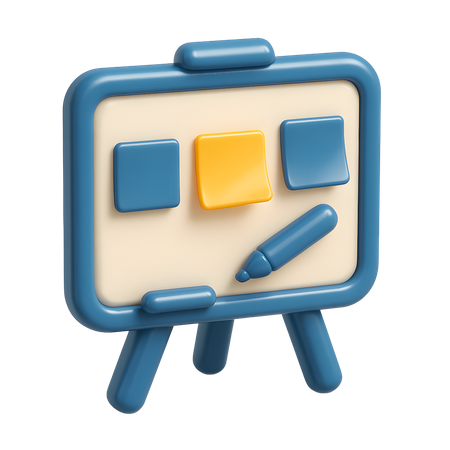 AI Quadro branco com notas adesivas  Imagem