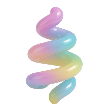 AI Rainbow Spriral  3D Icon