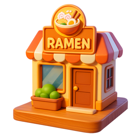 AI Ramen Noodle Shop  3D Icon