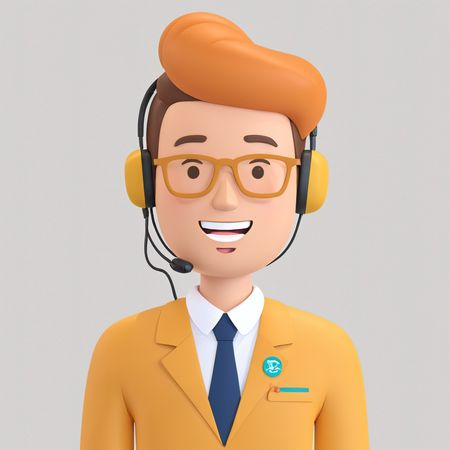 AI Représentant du service clientèle masculin  Image IA