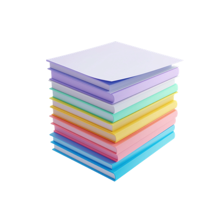 AI Research papers stack 3D Icon