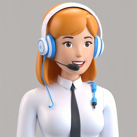 AI Responsable du service client féminin  Image IA