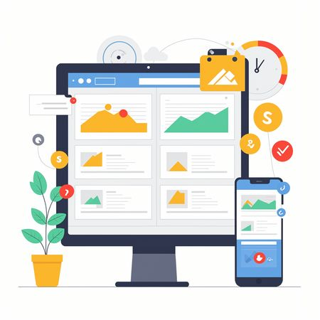 AI Responsive Web Design And Analytics Interface  Image