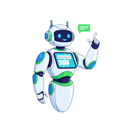 AI Robot ChatGPT offrant un support client  Image IA