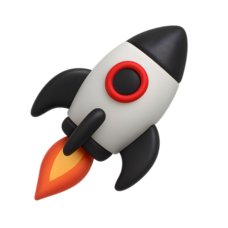 AI Rocket Black Friday  3D Icon