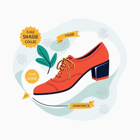 AI Sapato de salto alto com etiquetas de venda Imagem