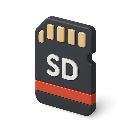 AI SD Memory Card  3D Icon