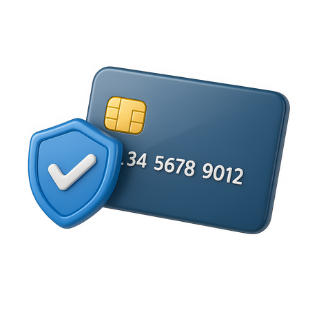 AI Secure Credit Card  3D Icon