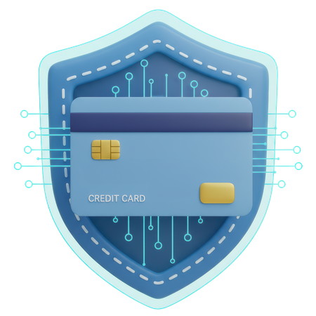 AI Secure Credit Card  3D Icon