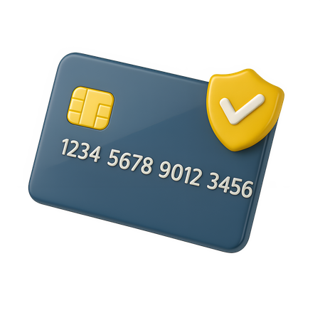 AI Secure Credit Card Shield  3D Icon
