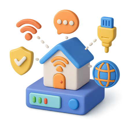 AI Smart-Home-Hub  3D Icon
