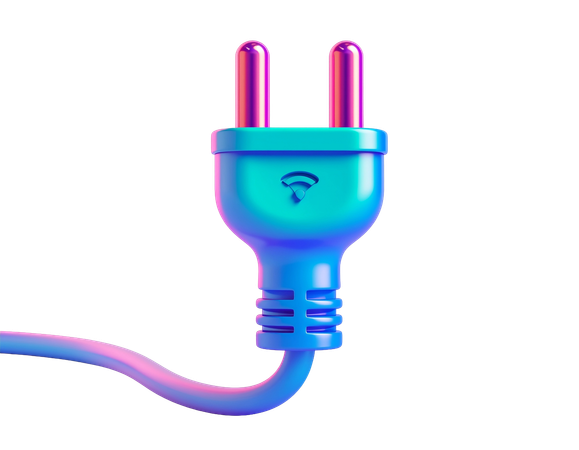 AI Smart plug  3D Icon