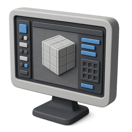 AI Software de modelagem na tela  Imagem