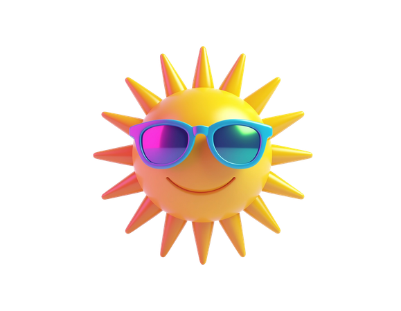 AI Sun With Sunglasses  3D Icon