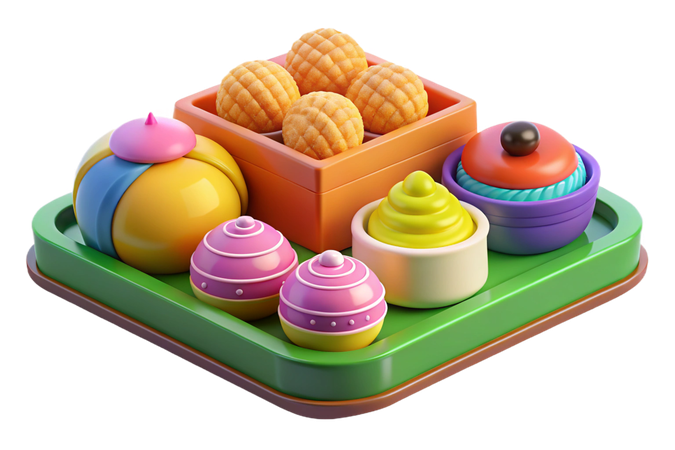 AI Sweet Shop  3D Illustration