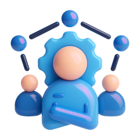 AI Teamwork And Collaboration Icon  3D Icon