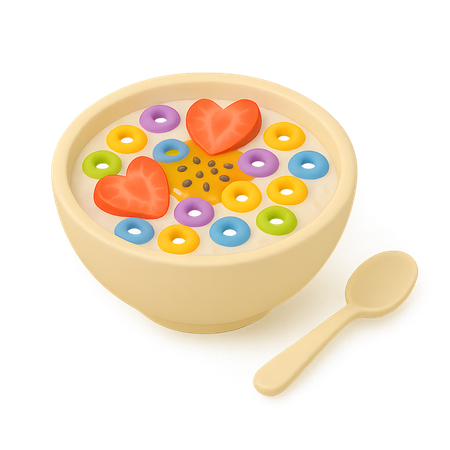 AI Tigela de Cereal com Frutas  Imagem