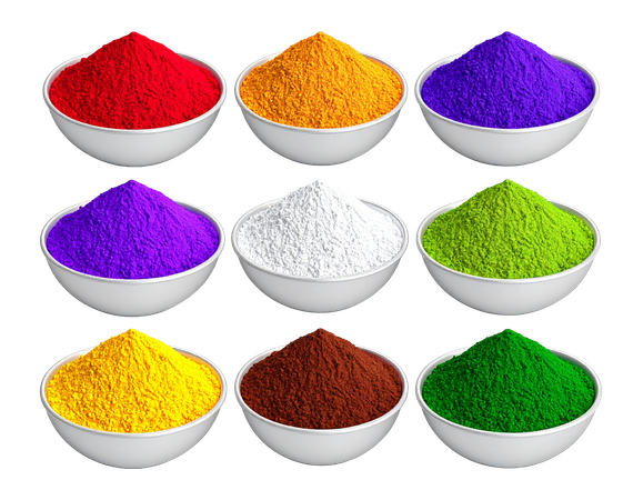 AI Tigela de pós coloridos  Illustration