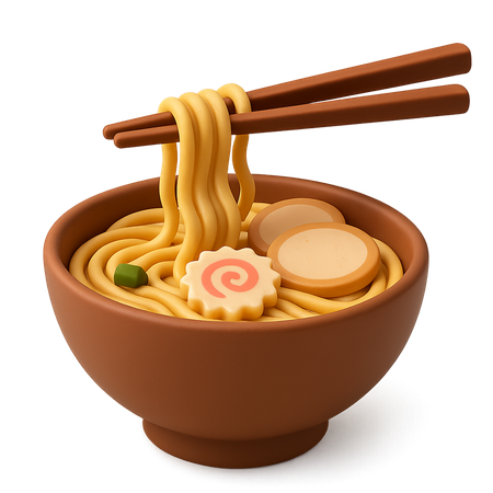 AI Tigela de ramen com pauzinhos  Imagem