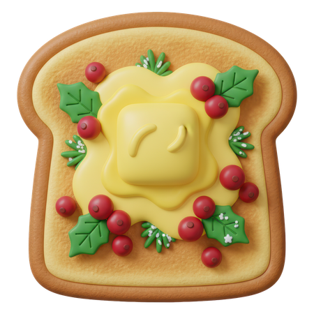 AI Toast With Butter  3D Icon